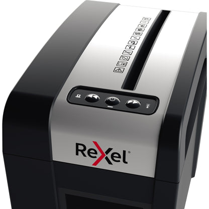Rexel® Aktenvernichter Secure MC3-SL Slimline Whisper-ShredT P-5 Papier, Heftklammern, Büroklammern Partikelschnitt schwarz