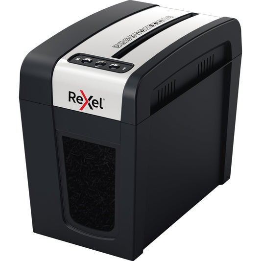Rexel® Aktenvernichter Secure MC3-SL Slimline Whisper-ShredT P-5 Papier, Heftklammern, Büroklammern Partikelschnitt schwarz