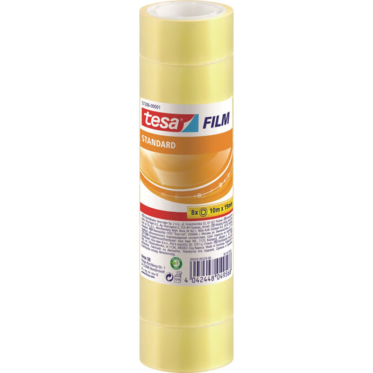tesa® Klebefilm standard 19 mm x 10 m (B x L) einseitig klebend ohne Lösungsmittel Polypropylen transparent 8 St./Pack.