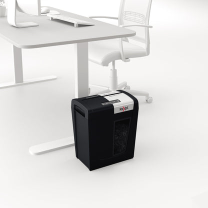 Rexel® Aktenvernichter Secure MC6 Whisper-ShredT P-5 Papier, Heftklammern, Büroklammern Partikelschnitt schwarz