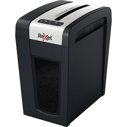 Rexel® Aktenvernichter Secure MC6-SL Slimline Whispter-ShredT P-5 Papier, Heftklammern, Büroklammern Partikelschnitt schwarz