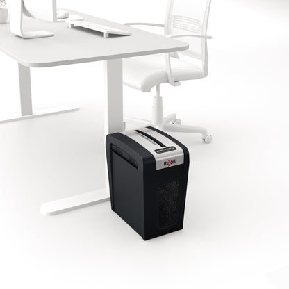 Rexel® Aktenvernichter Secure MC6-SL Slimline Whispter-ShredT P-5 Papier, Heftklammern, Büroklammern Partikelschnitt schwarz