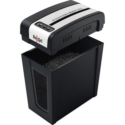 Rexel® Aktenvernichter Secure MC4-SL Slimline Whisper-ShredT P-5 Papier, Heftklammern, Büroklammern Partikelschnitt schwarz