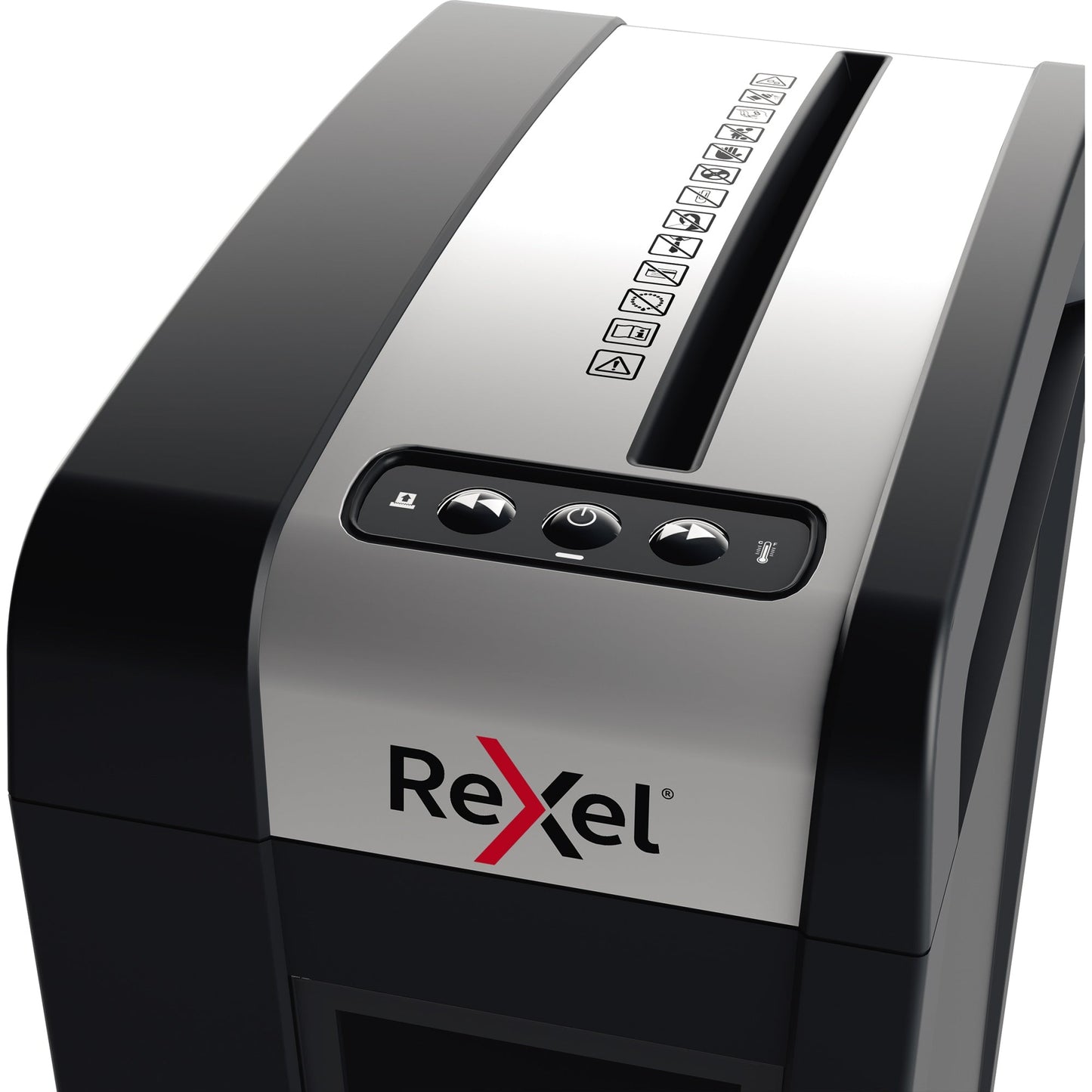 Rexel® Aktenvernichter Secure MC4-SL Slimline Whisper-ShredT P-5 Papier, Heftklammern, Büroklammern Partikelschnitt schwarz