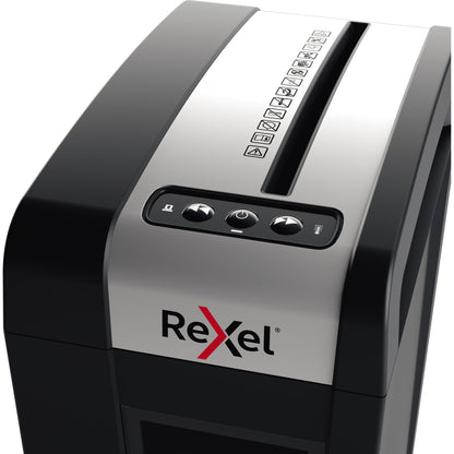 Rexel® Aktenvernichter Secure MC4-SL Slimline Whisper-ShredT P-5 Papier, Heftklammern, Büroklammern Partikelschnitt schwarz