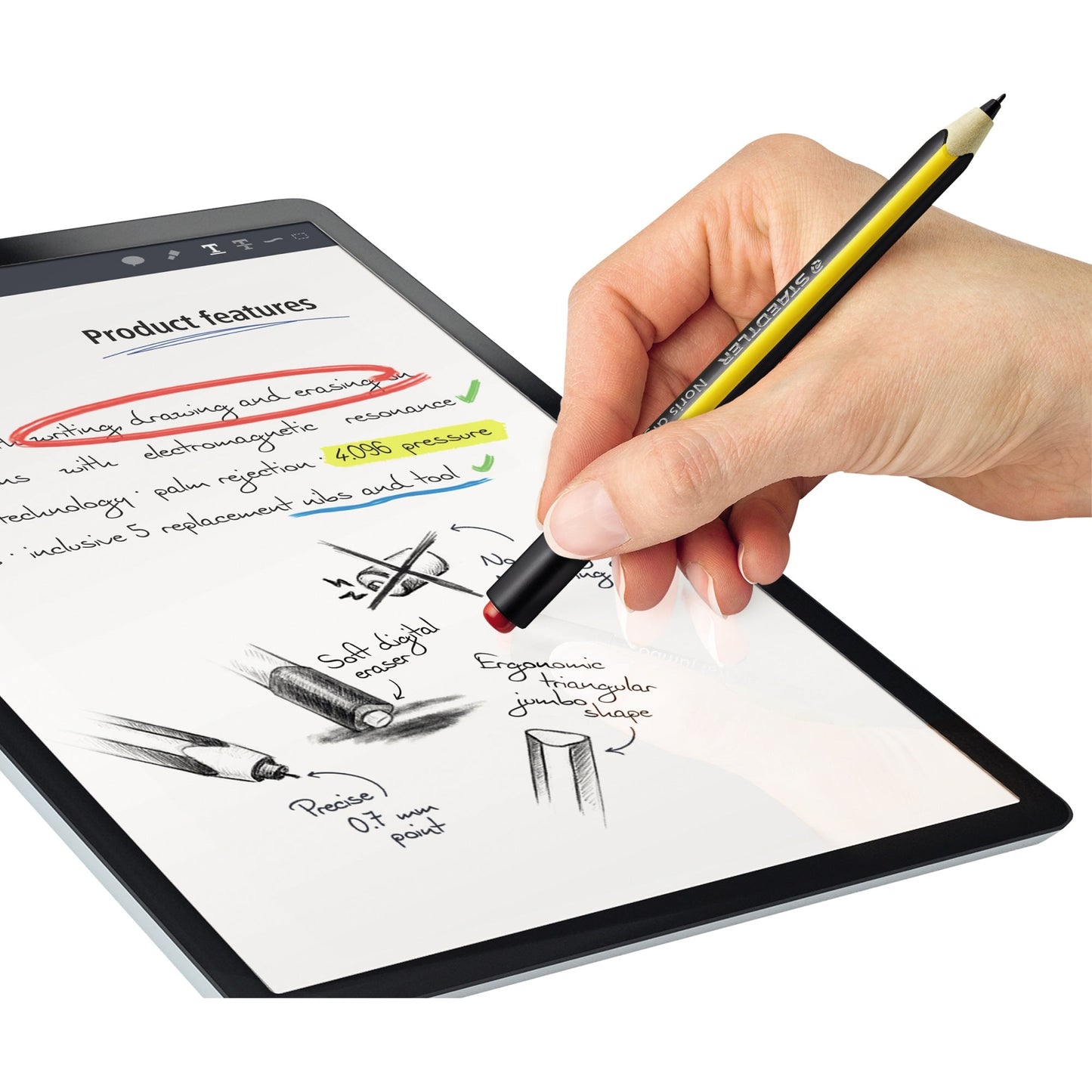 STAEDTLER® Digitalstift Noris® digital jumbo 0,7mm gelb/schwarz