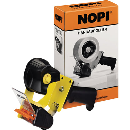 NOPI® Packbandabroller Metall/Kunststoff schwarz/gelb
