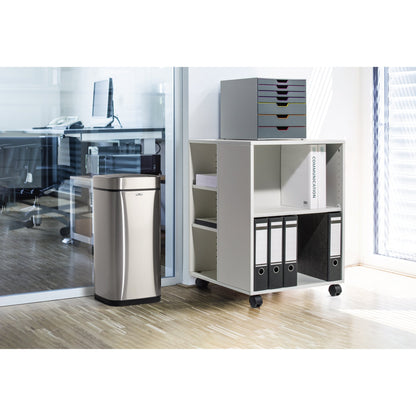 DURABLE Abfalleimer Sensor NO TOUCH 21l Edelstahl silber/schwarz 1 Sortierfach