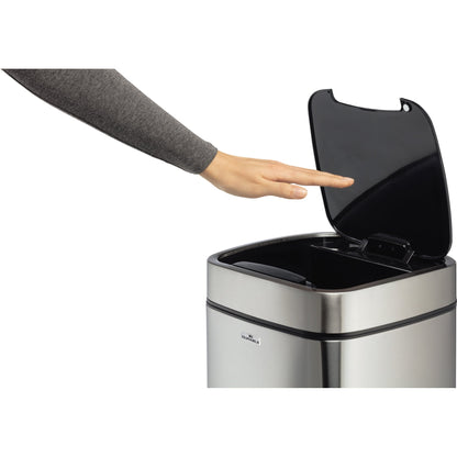 DURABLE Abfalleimer Sensor NO TOUCH 21l Edelstahl silber/schwarz 1 Sortierfach