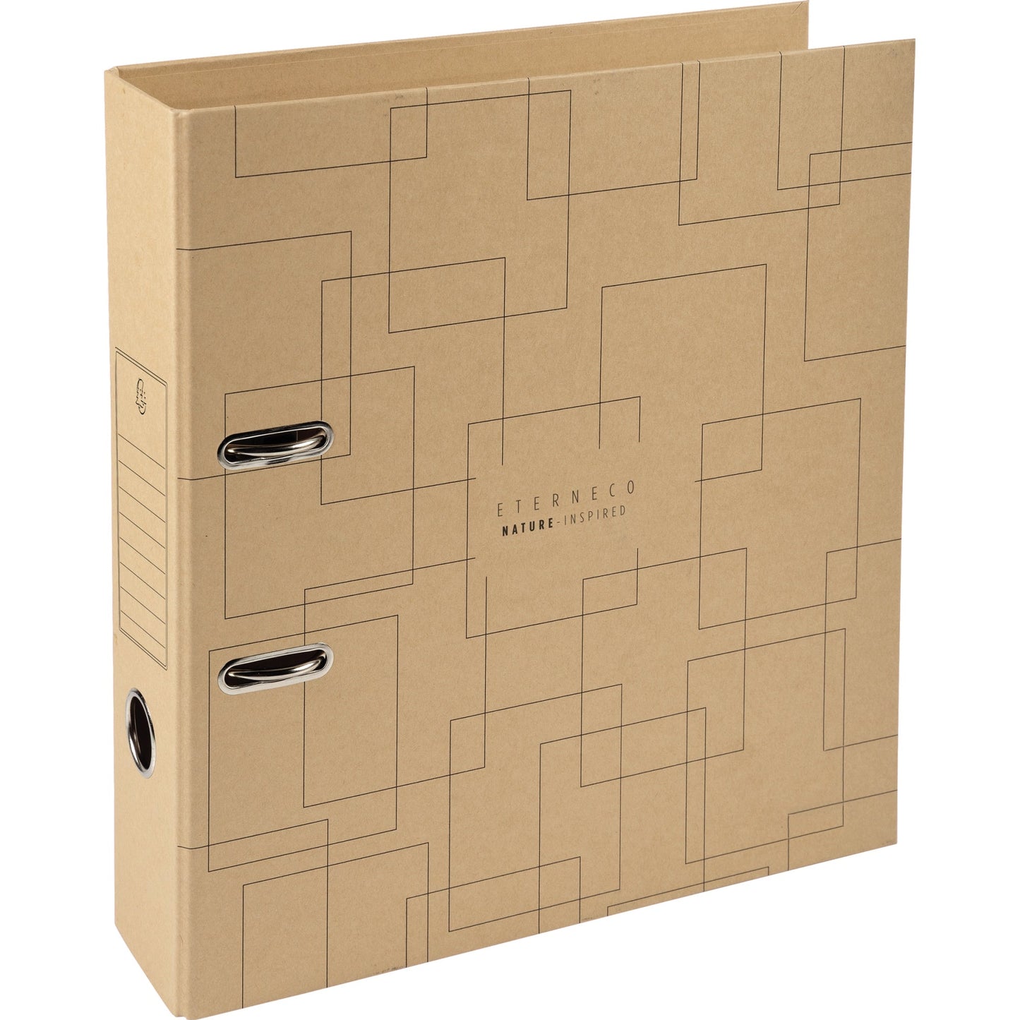 Exacompta Ordner Eterneco® 70mm DIN A4 mit Schlitzen Werkstoff: Karton Material außen: Holzzellstoff, ölbeschichtet Material innen: Holzzellstoff, ölbeschichtet braun braun