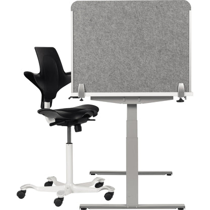 BakkerElkhuizen Tischtrennwand BE Safety Screens Side Panel 80 x 60 cm (B x H) 1cm Schallabsorberklasse: B schwer entflammbar 1,7kg PET, 100 % recycelt grau