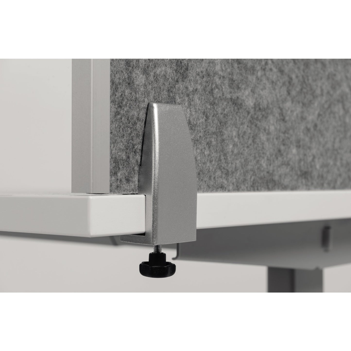 BakkerElkhuizen Tischtrennwand BE Safety Screens U-Shape 160 x 60 x 60 cm (B x H x T) 1cm Schallabsorberklasse: B schwer entflammbar 1,7kg PET, 100 % recycelt grau