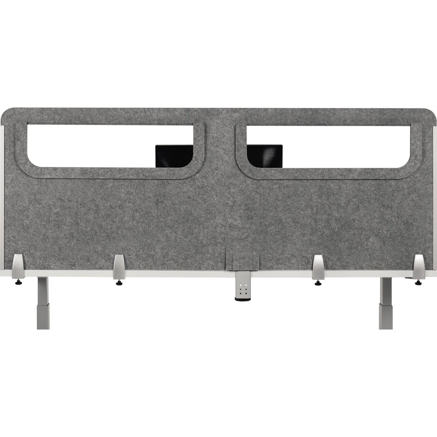 BakkerElkhuizen Tischtrennwand BE Safety Screens Back Panel 160 x 60 cm (B x H) 1cm Schallabsorberklasse: B schwer entflammbar 1,7kg PET, 100 % recycelt grau