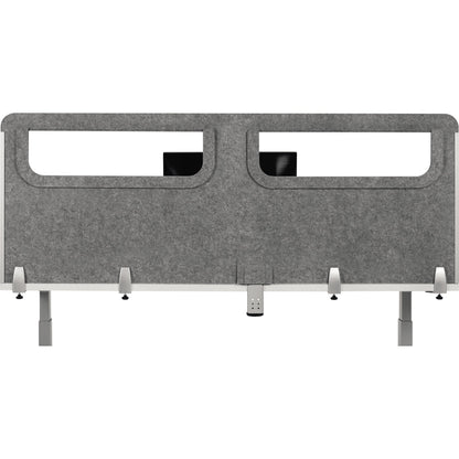 BakkerElkhuizen Tischtrennwand BE Safety Screens Back Panel 160 x 60 cm (B x H) 1cm Schallabsorberklasse: B schwer entflammbar 1,7kg PET, 100 % recycelt grau