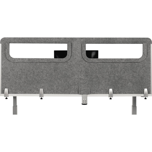BakkerElkhuizen Tischtrennwand BE Safety Screens Back Panel 160 x 60 cm (B x H) 1cm Schallabsorberklasse: B schwer entflammbar 1,7kg PET, 100 % recycelt grau