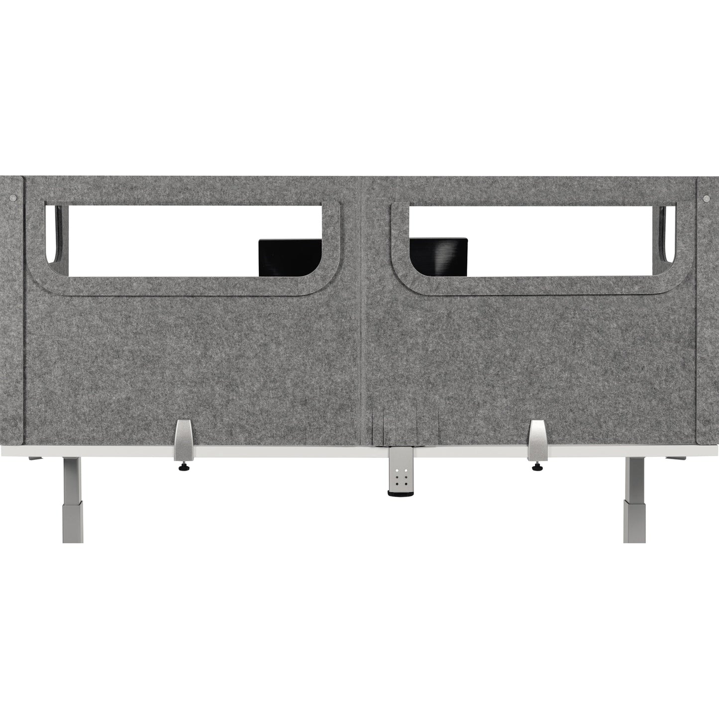 BakkerElkhuizen Tischtrennwand BE Safety Screens U-Shape 160 x 60 x 80 cm (B x H x T) 1cm Schallabsorberklasse: B schwer entflammbar 1,7kg PET, 100 % recycelt grau