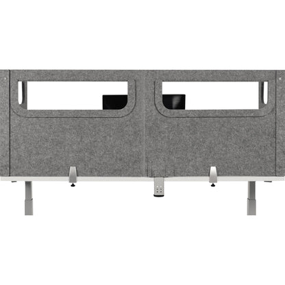 BakkerElkhuizen Tischtrennwand BE Safety Screens U-Shape 160 x 60 x 80 cm (B x H x T) 1cm Schallabsorberklasse: B schwer entflammbar 1,7kg PET, 100 % recycelt grau