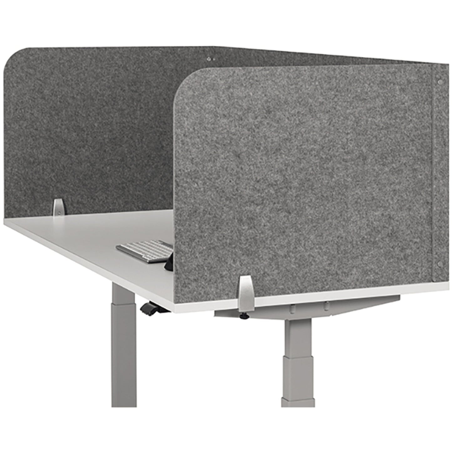 BakkerElkhuizen Tischtrennwand BE Safety Screens U-Shape 160 x 60 x 80 cm (B x H x T) 1cm Schallabsorberklasse: B schwer entflammbar 1,7kg PET, 100 % recycelt grau