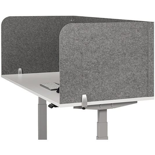 BakkerElkhuizen Tischtrennwand BE Safety Screens U-Shape 160 x 60 x 80 cm (B x H x T) 1cm Schallabsorberklasse: B schwer entflammbar 1,7kg PET, 100 % recycelt grau