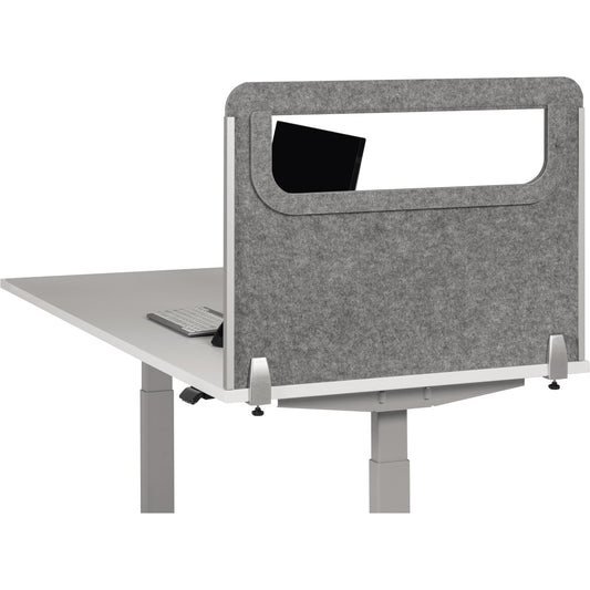 BakkerElkhuizen Tischtrennwand BE Safety Screens Side Panel 80 x 60 cm (B x H) 1cm Schallabsorberklasse: B schwer entflammbar 1,7kg PET, 100 % recycelt grau