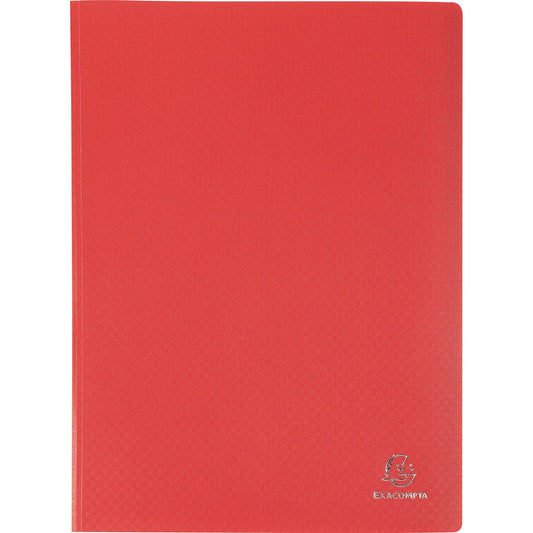Exacompta Sichtbuch Opak DIN A4 Polypropylen rot 20 Hüllen