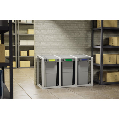 Hailo Abfalleimer ProfiLine Öko XL 38l ABS Kunststoff grau 1 Sortierfach