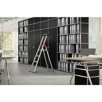 Hailo Stehleiter L80 Comfortline 2,85m Aluminium silber