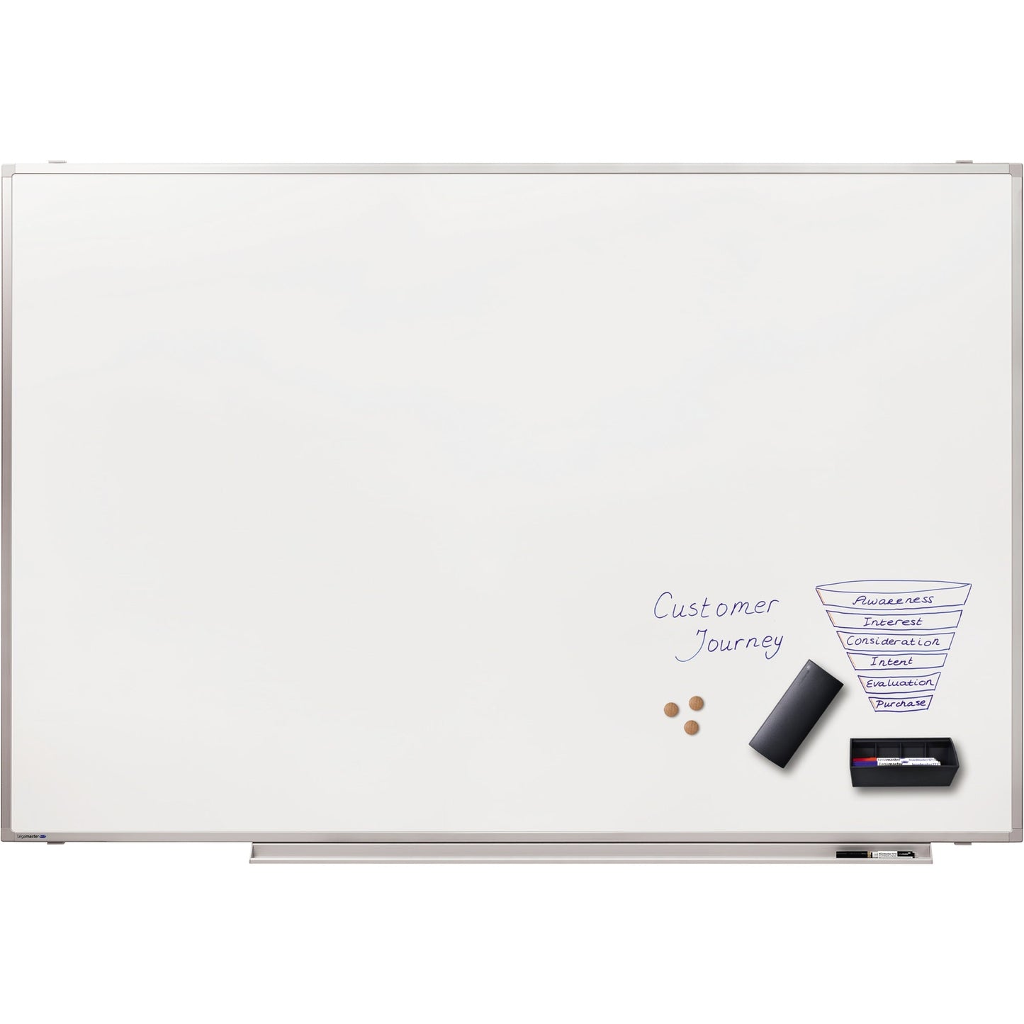 Legamaster Whiteboard PROFESSIONAL Maße der Oberfläche: 300 x 150 cm (B x H) Tafel magnethaftend nicht beidseitig beschreibbar inkl. 1 x Boardmarker Stahl emailliert weiß