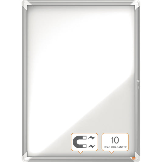 Nobo® Schaukasten Premium Plus Innenbereich 70,8 x 96,9 x 4,3 cm (B x H x T) 9 x DIN A4 mit Schloss Aluminium silber