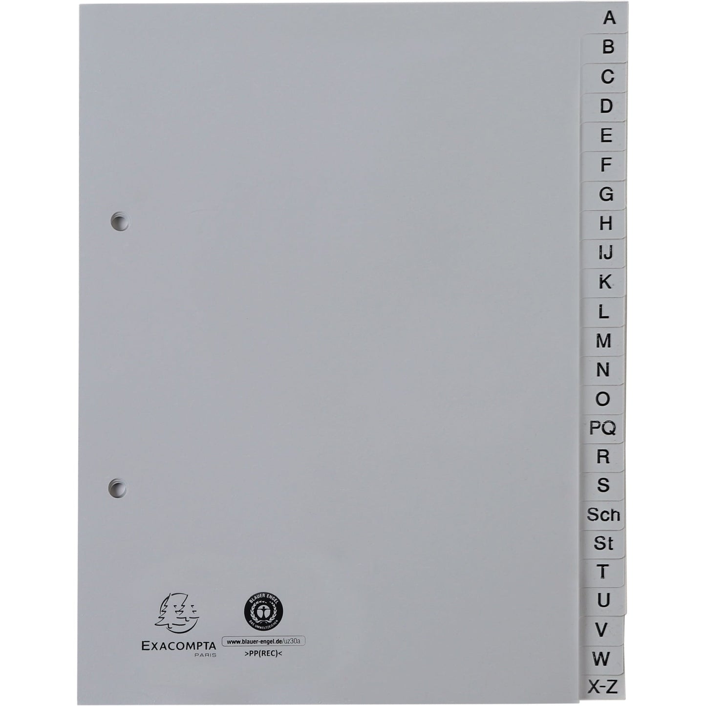 Exacompta A-Z Register Forever® DIN A5 Polypropylen grau 24 Registerblätter