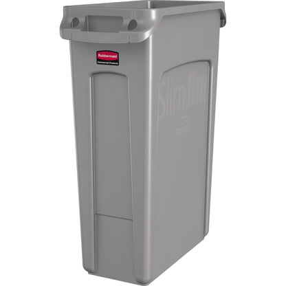 Rubbermaid Abfalleimer Slim Jim® 87l Kunststoff grau 1 Sortierfach