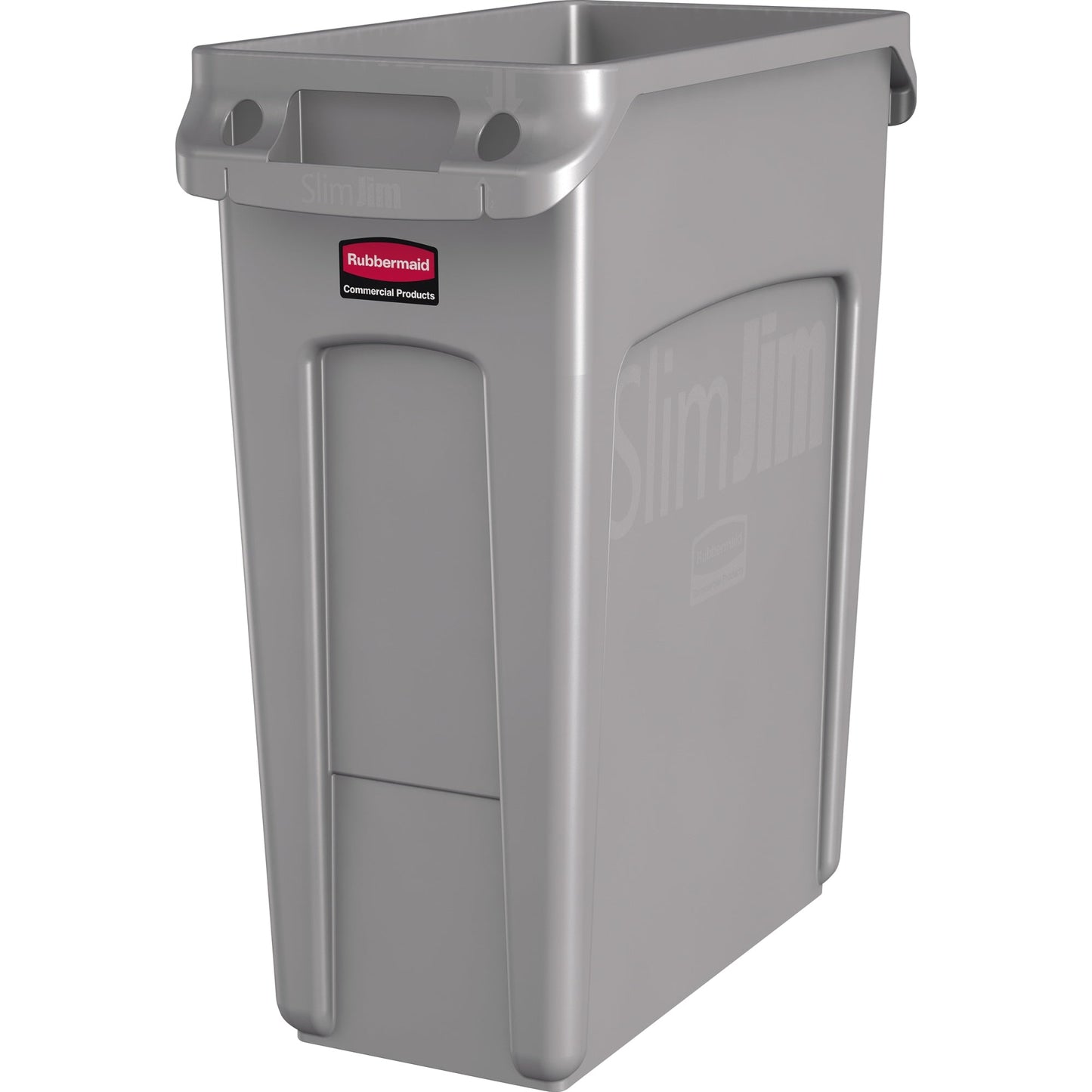 Rubbermaid Abfalleimer Slim Jim® 60l Kunststoff grau 1 Sortierfach