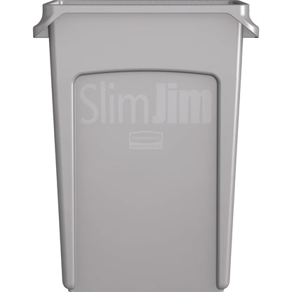 Rubbermaid Abfalleimer Slim Jim® 87l Kunststoff grau 1 Sortierfach
