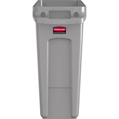Rubbermaid Abfalleimer Slim Jim® 60l Kunststoff grau 1 Sortierfach