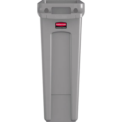 Rubbermaid Abfalleimer Slim Jim® 87l Kunststoff grau 1 Sortierfach
