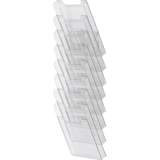 Exacompta Prospekthalter Office 23,9 x 81,7 x 15,5 cm (B x H x T) DIN A4 Polystyrol kristall 8 Fächer