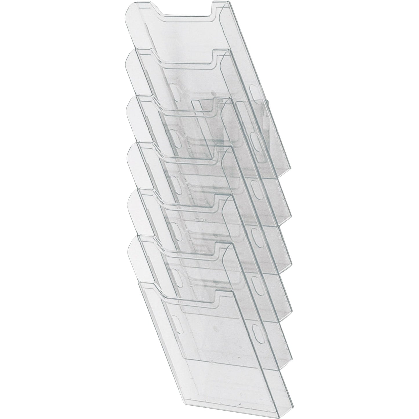 Exacompta Prospekthalter Office 23,9 x 66,5 x 15,5 cm (B x H x T) DIN A4 Polystyrol kristall 6 Fächer