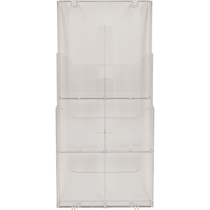 Exacompta Prospekthalter Office 23,8 x 50,4 x 17,5 cm (B x H x T) DIN A4 Polystyrol kristall 3 Fächer
