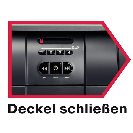 Rexel® Aktenvernichter Optimum AutoFeed+ 150X P-4 Papier, Heftklammern, Büroklammern, Kreditkarten Partikelschnitt schwarz