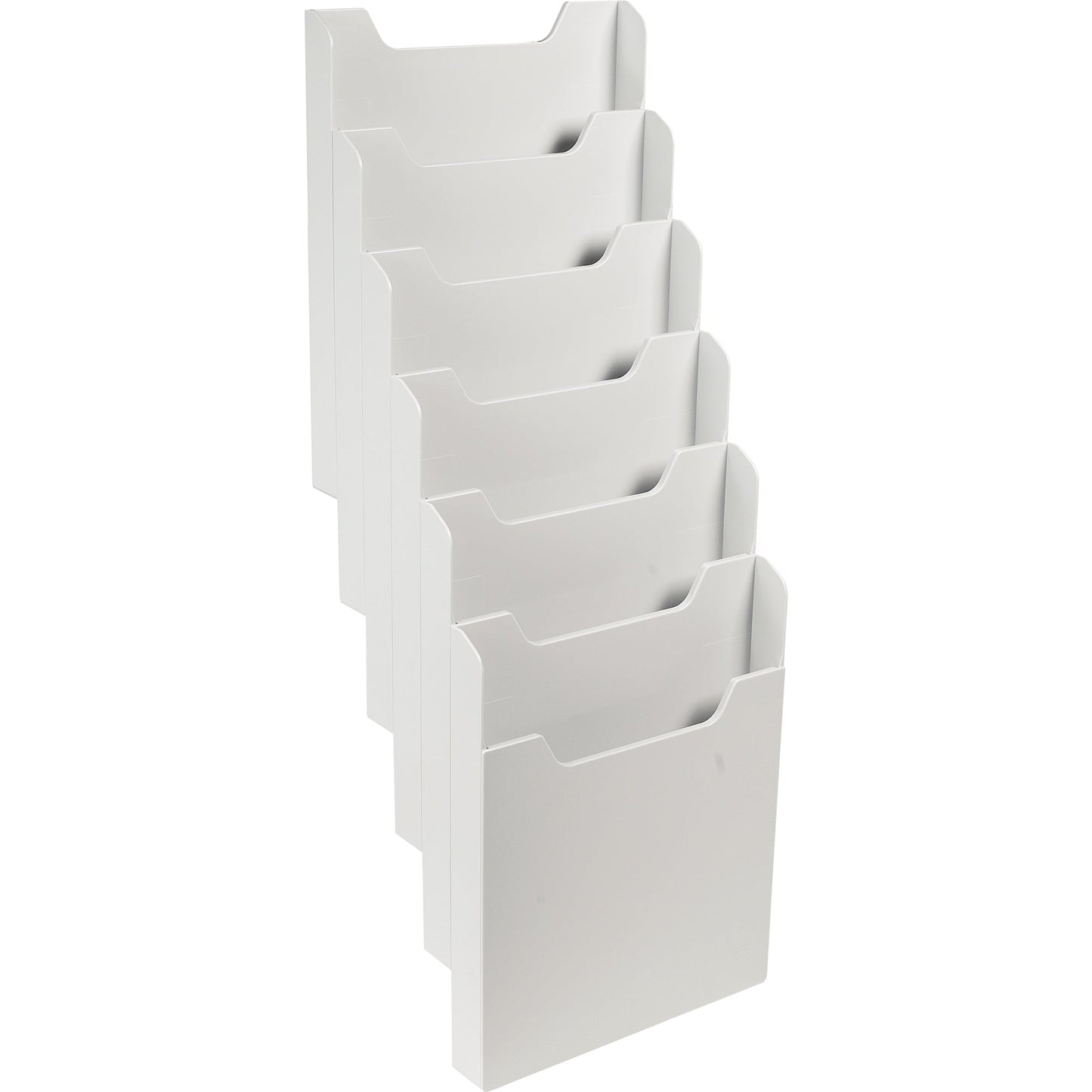 Exacompta Prospekthalter Office 23,9 x 66,5 x 15,5 cm (B x H x T) DIN A4 Polystyrol lichtgrau 6 Fächer