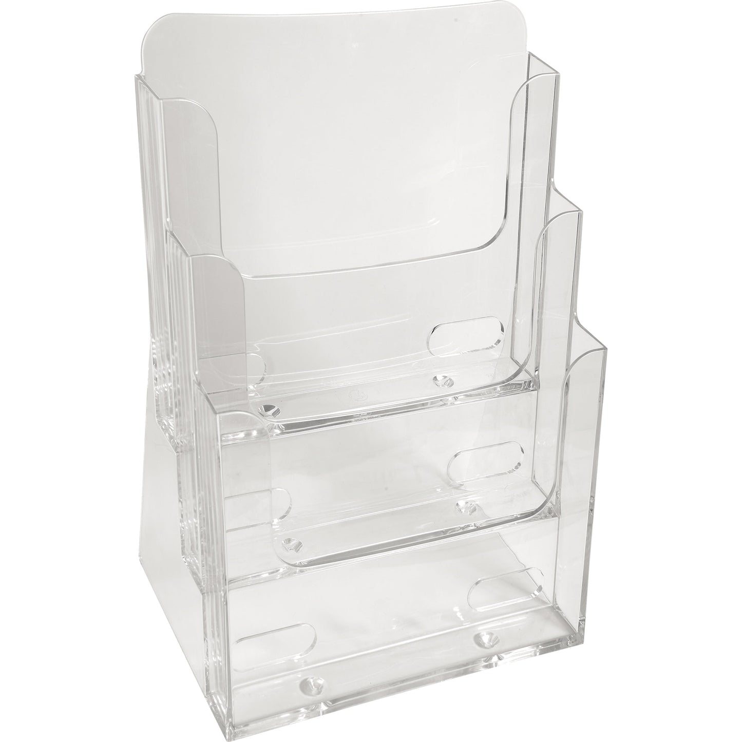 Exacompta Prospekthalter Office Exacryl 23,7 x 33,9 x 15,5 cm (B x H x T) DIN A4 Polystyrol kristall 3 Fächer
