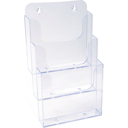 Exacompta Prospekthalter Office Exacryl 18,1 x 28 x 15,4 cm (B x H x T) DIN A5 Polystyrol kristall 3 Fächer