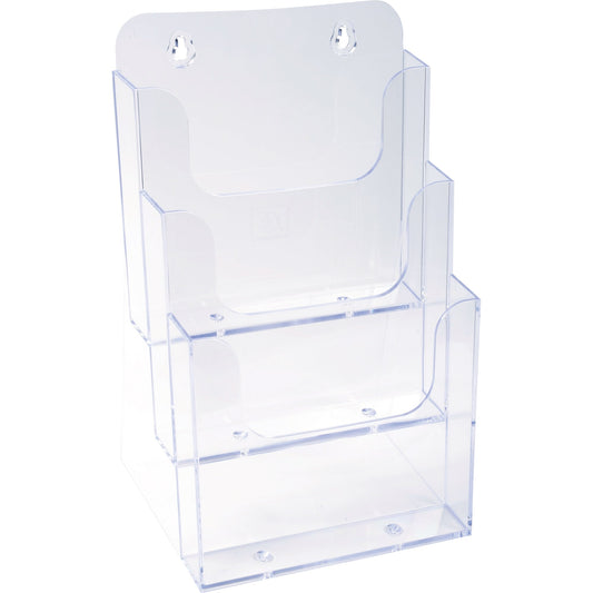 Exacompta Prospekthalter Office Exacryl 18,1 x 28 x 15,4 cm (B x H x T) DIN A5 Polystyrol kristall 3 Fächer
