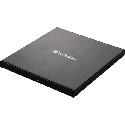 Verbatim Laufwerk extern Slimline DVD 145 x 11 x 133 mm (B x H x T) USB 3.2 GEN 1 CD, DVD, M-Disc Archivmedien Windows®, Mac universell inkl. USB-C/USB-A Kabel, USB-A/USB-C Adapter, Kurzinstallationsanleitung schwarz