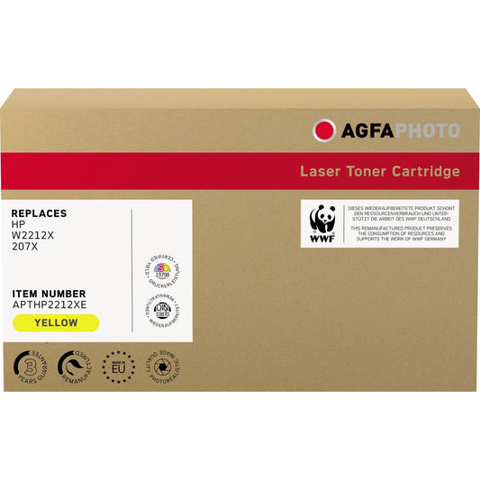 AgfaPhoto Toner kein Originalzubehör Kompatibel mit: HP 207X ca. 2.450 Seiten gelb