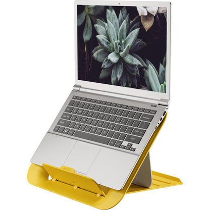Leitz Notebookständer Ergo Cosy höhenverstellbar 80 % Post-Consumer-Kunststoff/Metall/Gummi gelb