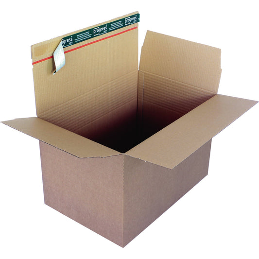 progress pack Versandkarton FLIXBOX® VARI PREMIUM Innenmaße: 46 x 18-30 x 30,9 cm (B x H x T) Außenmaße: 47 x 19-31,3 x 31,5 cm (B x H x T) Wellpappe braun