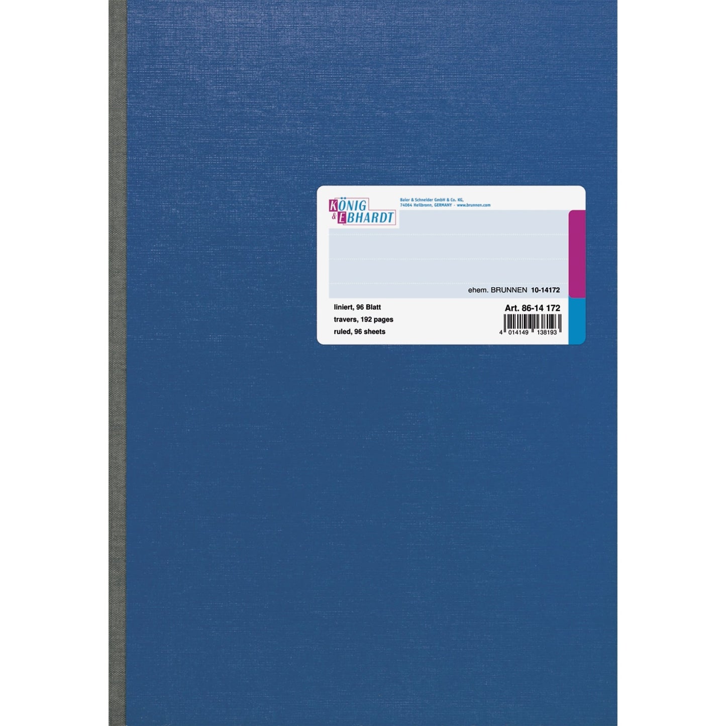König & Ebhardt Kladde DIN A4 liniert blau 96 Bl.