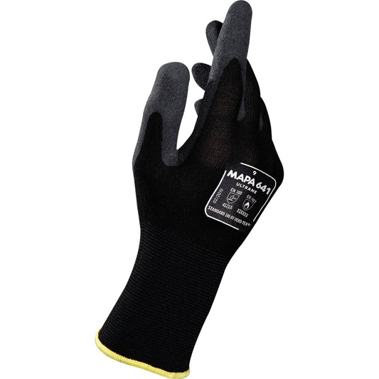 MAPA Arbeitshandschuhe Ultrane 641 8 II Nitrilschaum schwarz