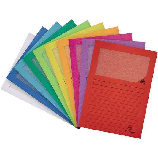 Exacompta Sichtmappe Forever® DIN A4 130g/m² Recyclingkarton farbig sortiert 100 St./Pack.